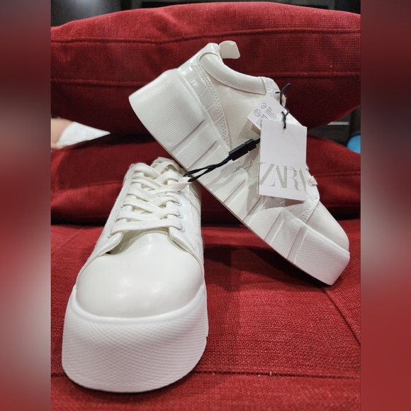 ZARA | White chunky platform sneakers | Size 38 - Picture 5 of 5